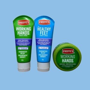 O’Keeffe’s Healthy Feet Cream Night Treatment and Working Hands Cream x 2